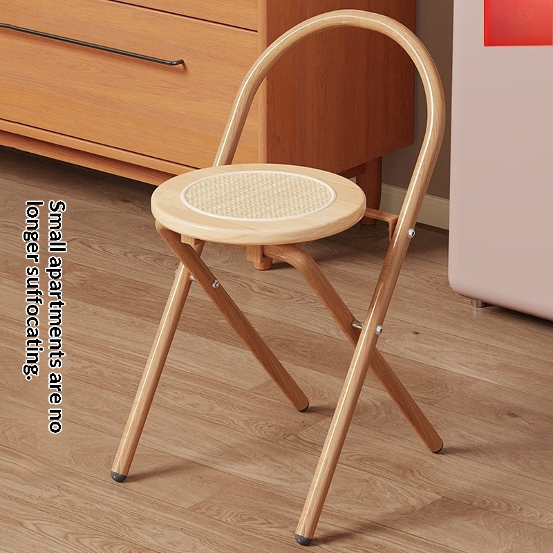 Home Bar Seating - Balcony Chair Vintage Folding Rattan Dining