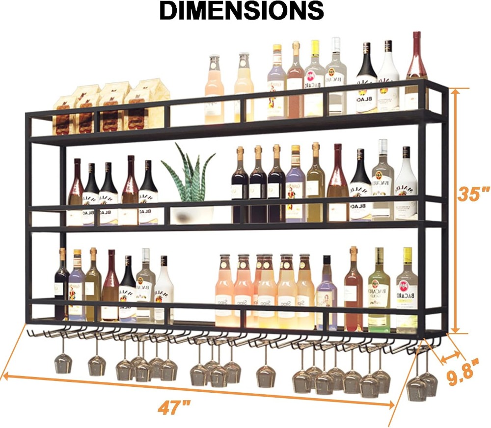 Large Heavy Duty 47in Wine Rac - Home Bar Shelf のレビューと価格