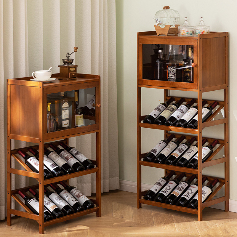 Solid Bamboo Wine Rack 3/4-Tie - Home Bar Shelves のレビューと価格