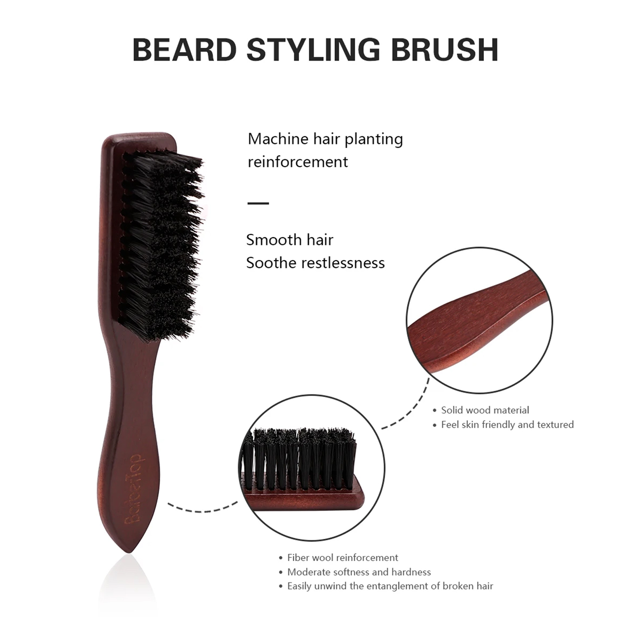 Barbershop Wooden Handle Boar  - Home Barbershop のレビューと価格