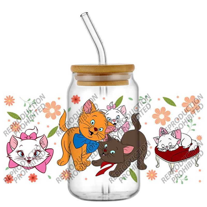 Retro Cartoon Cat Tumbler Glas - Old Fashioned Glass のレビューと価格