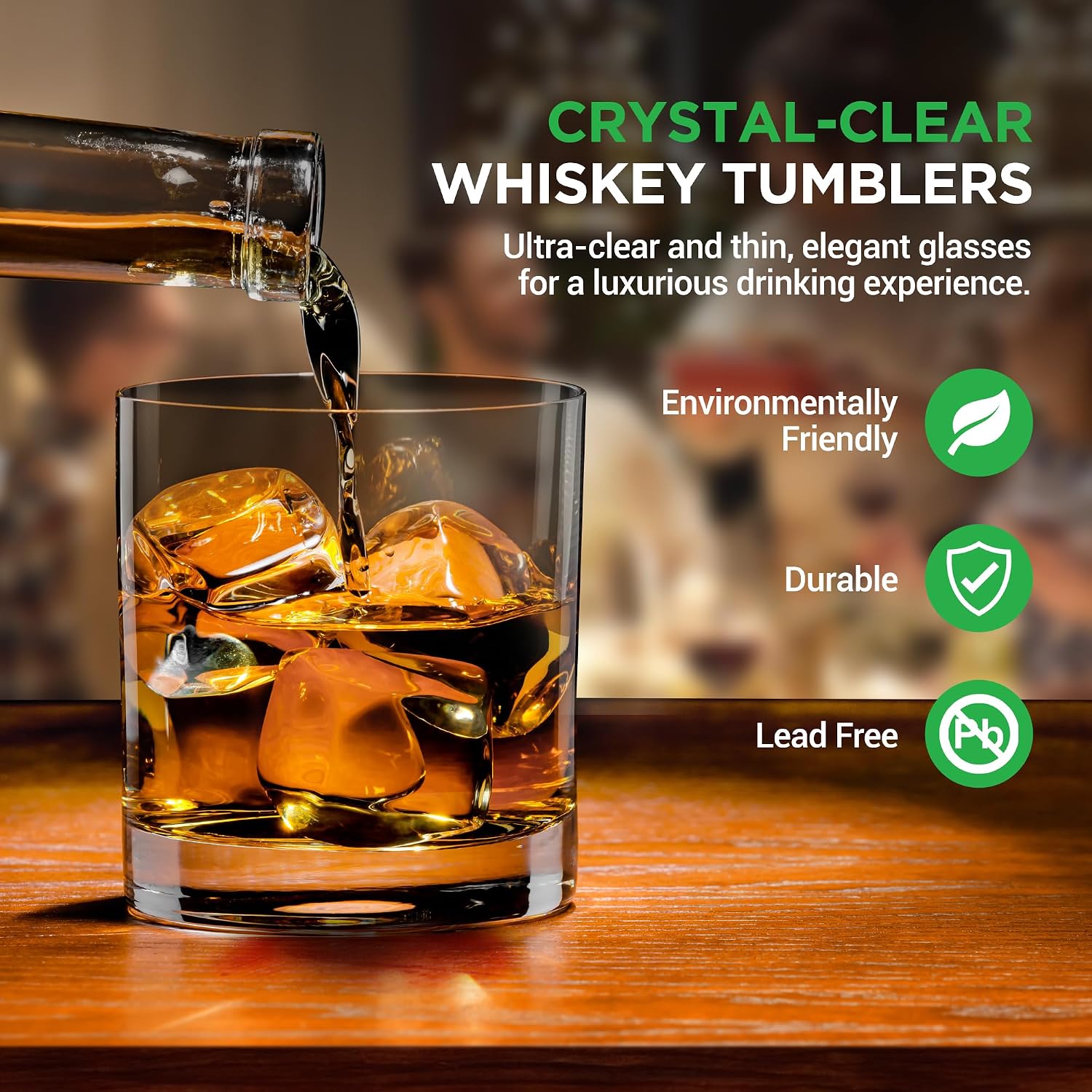 Whiskey Glass Set of 2 – 10 Oz - Old Fashioned Glass のレビューと価格