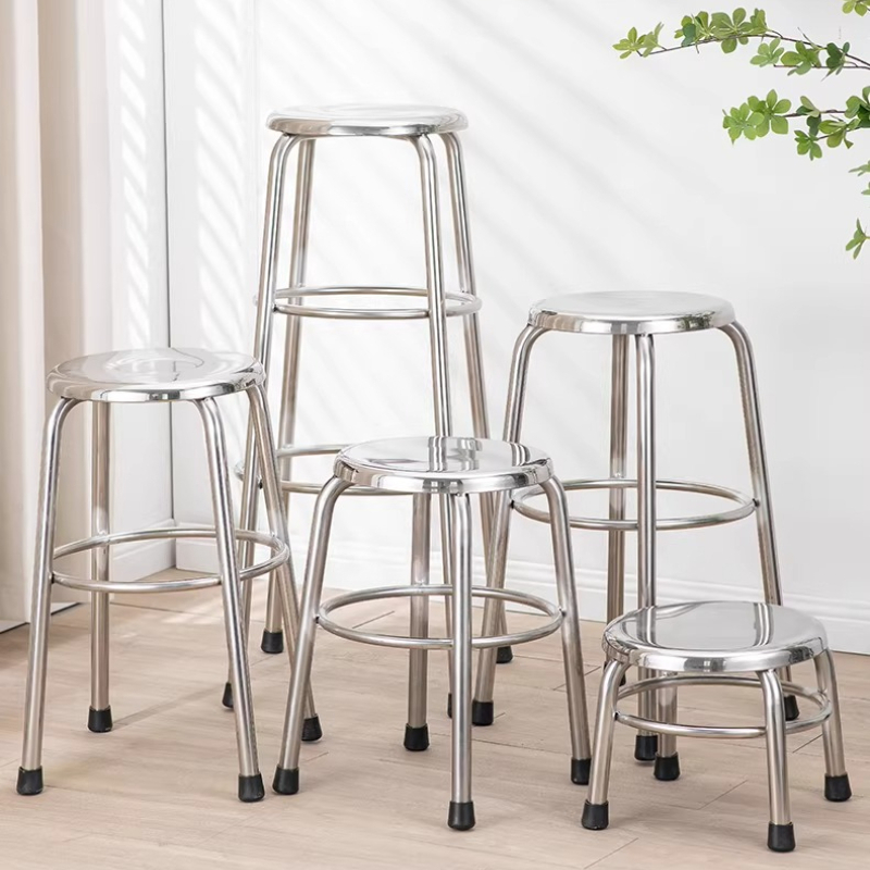 304 Stainless Steel Round Stoo - Home Bar Seating のレビューと価格