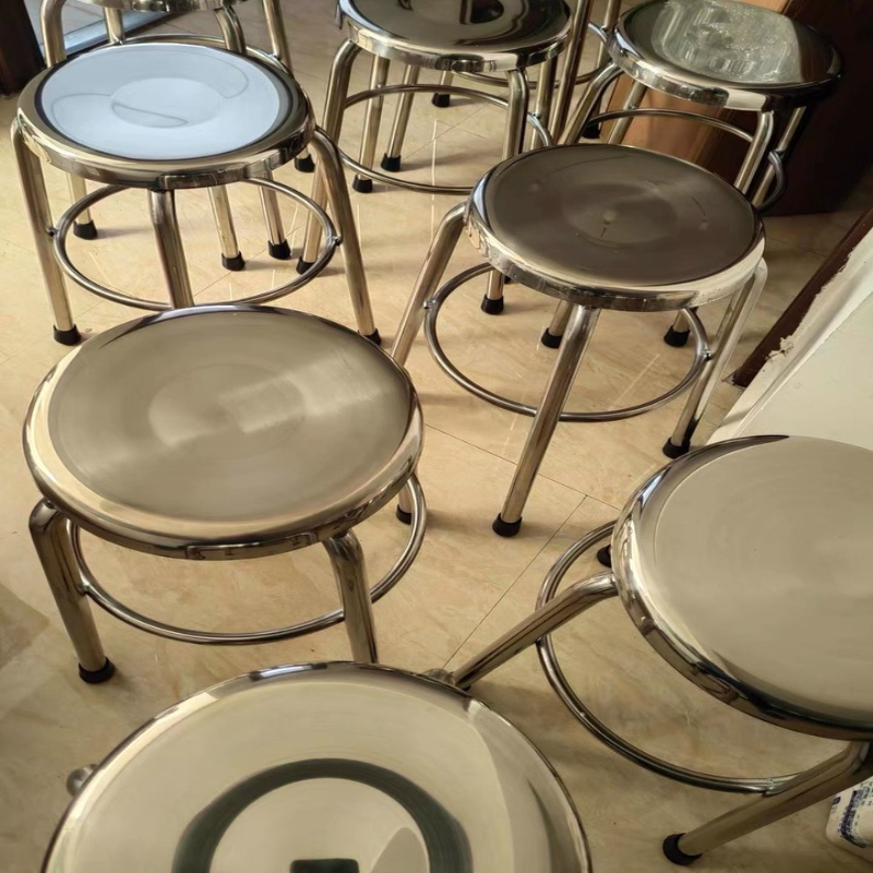 304 Stainless Steel Round Stoo - Home Bar Seating のレビューと価格