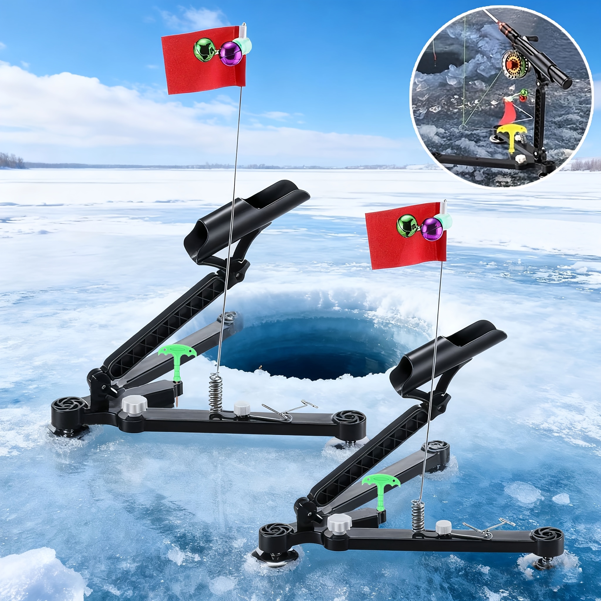 Foldable Ice Fishing Rod Holde - Ice Pick Pick のレビューと価格
