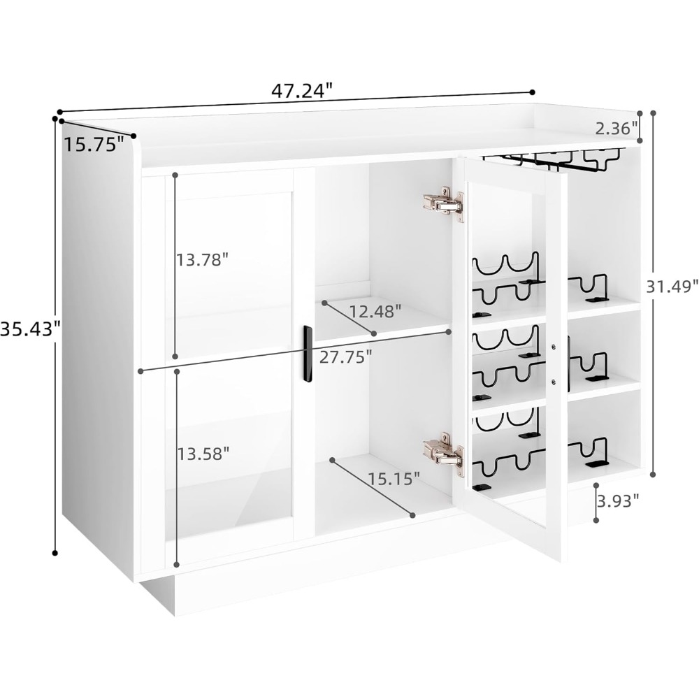 Wine Bar Cabinet with LED Ligh - Home Bar And Cabinet のレビューと価格