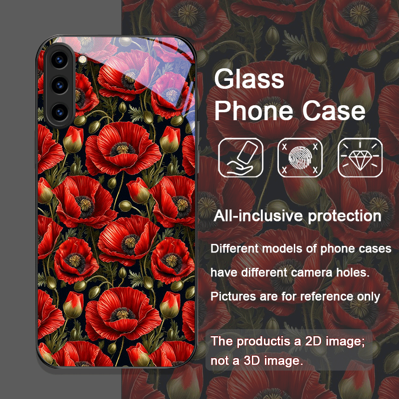 Retro Poppy Flower Bloom Hot R - Old Fashioned Glass のレビューと価格