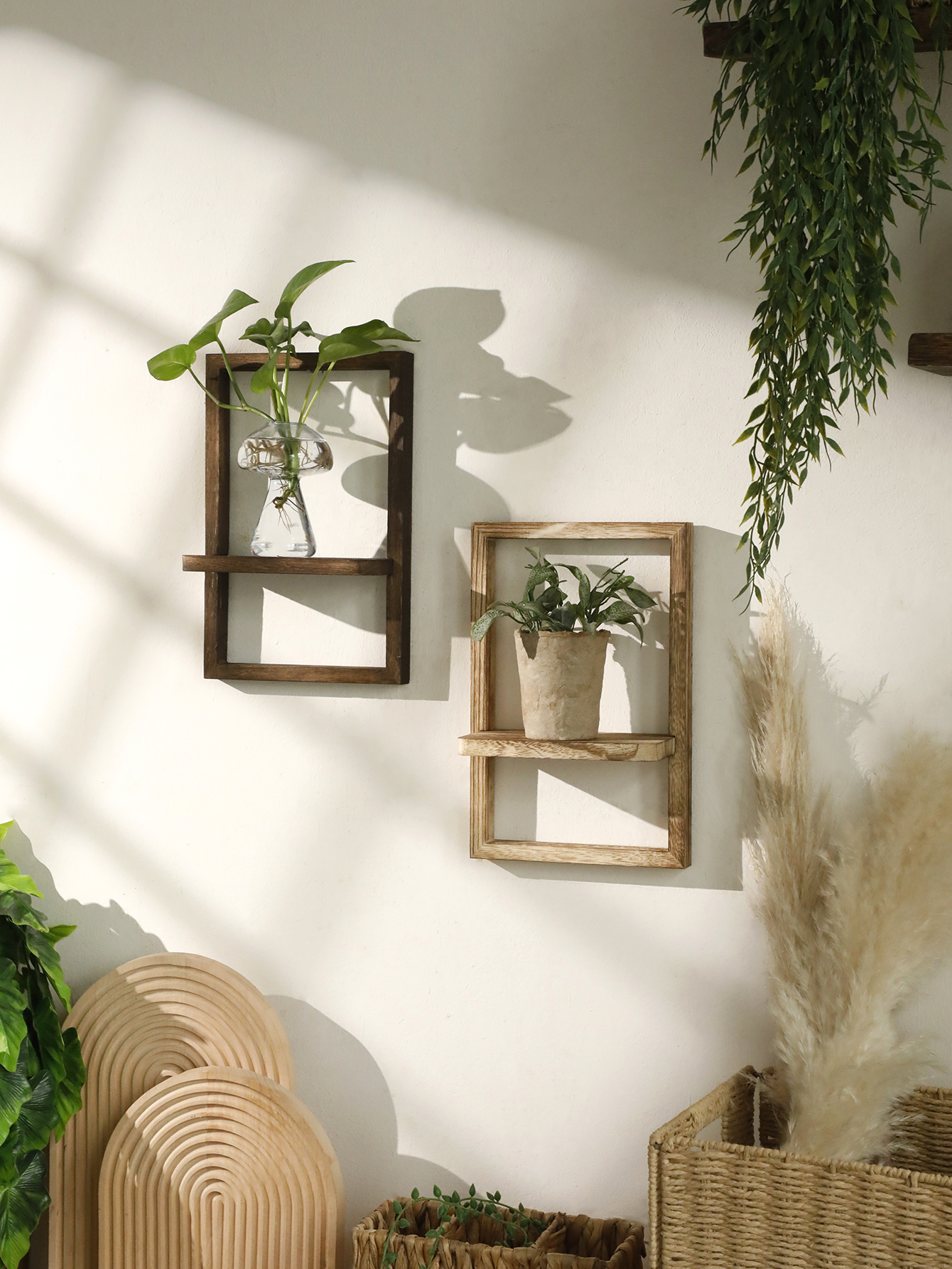 Wooden Display Shelf Floating  - Home Bar Shelf のレビューと価格