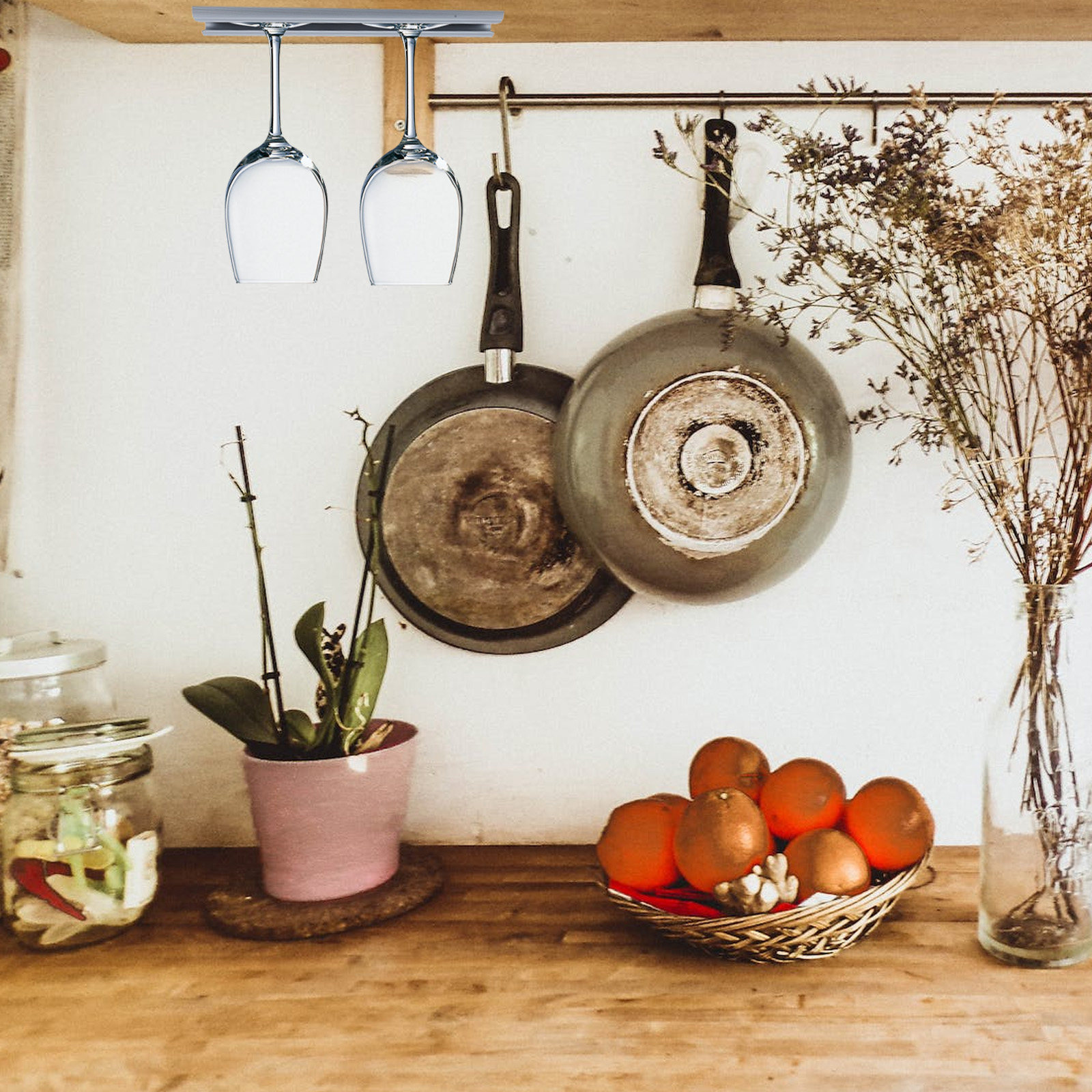 Wine Glass Rack Stainless Stee - Home Bar And Cabinet のレビューと価格