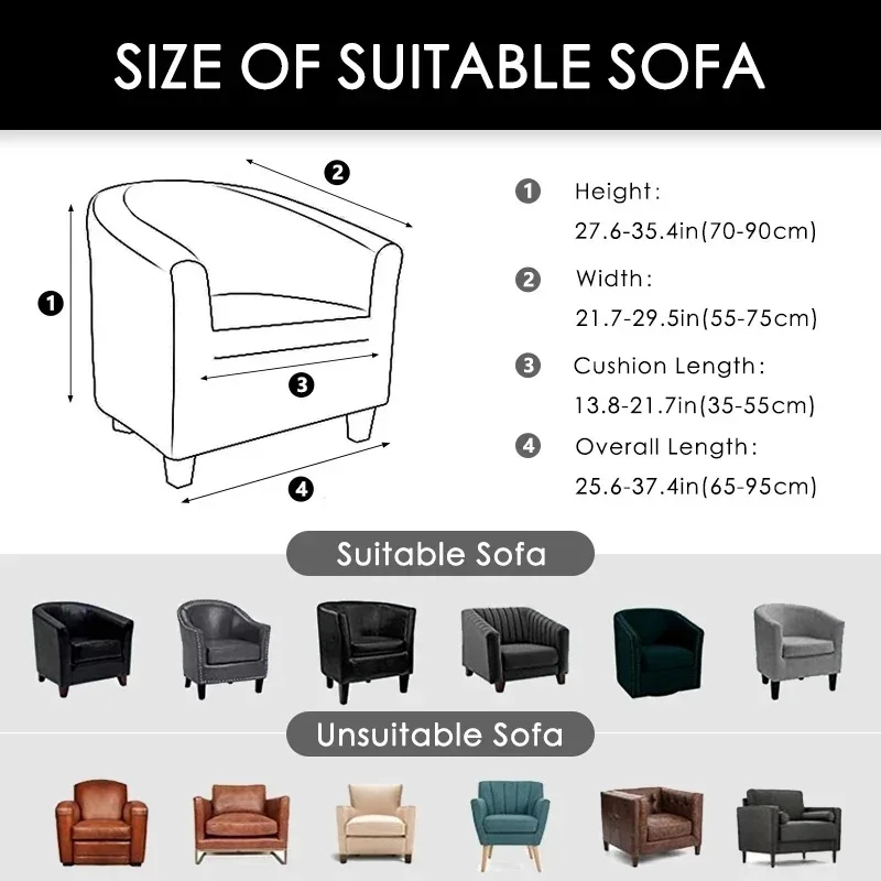 Elastic Club Chair Cover Jacqu - Home Bar Seating のレビューと価格