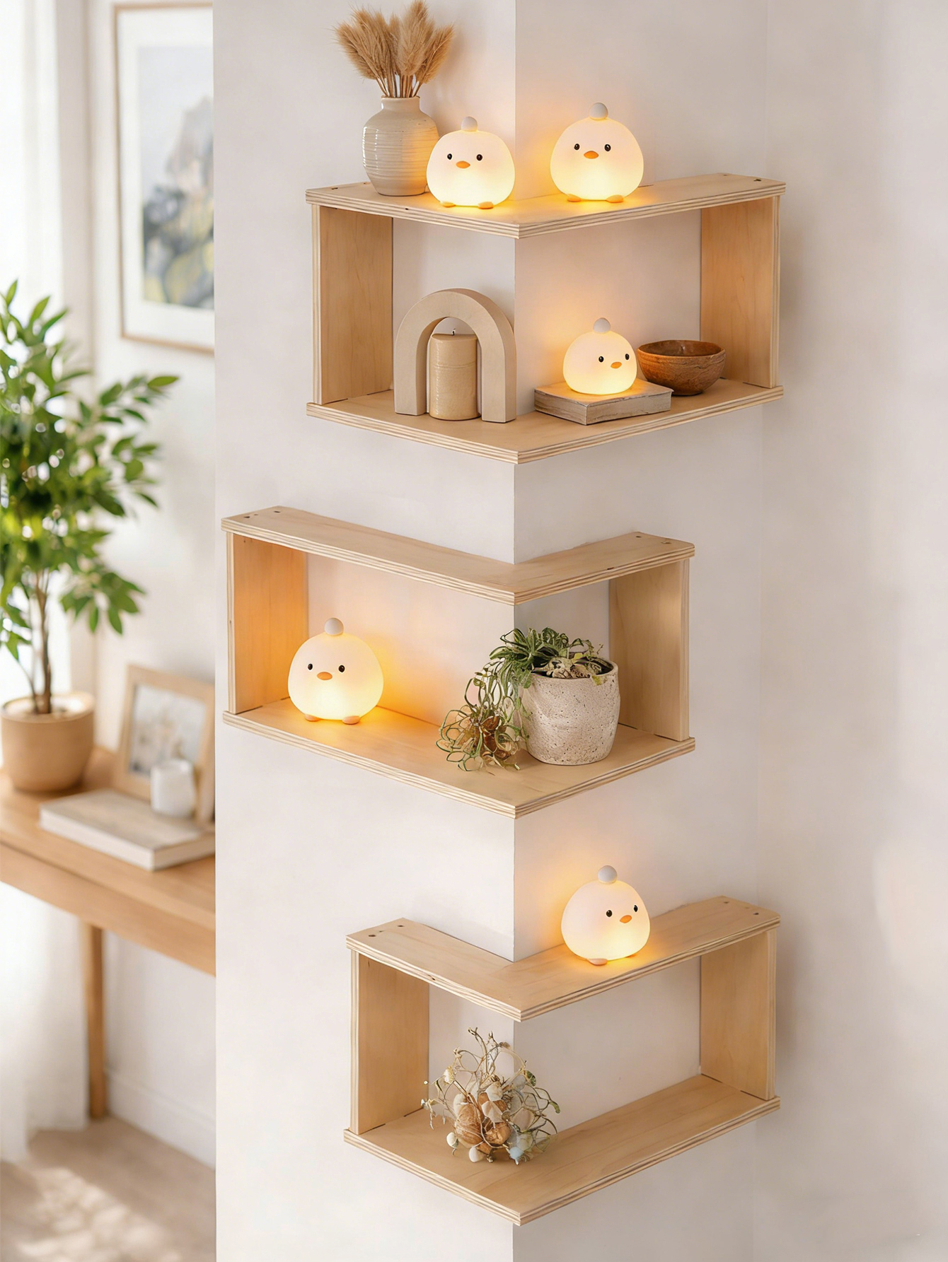 Corner Floating Wooden Shelves - Home Bar Shelf のレビューと価格