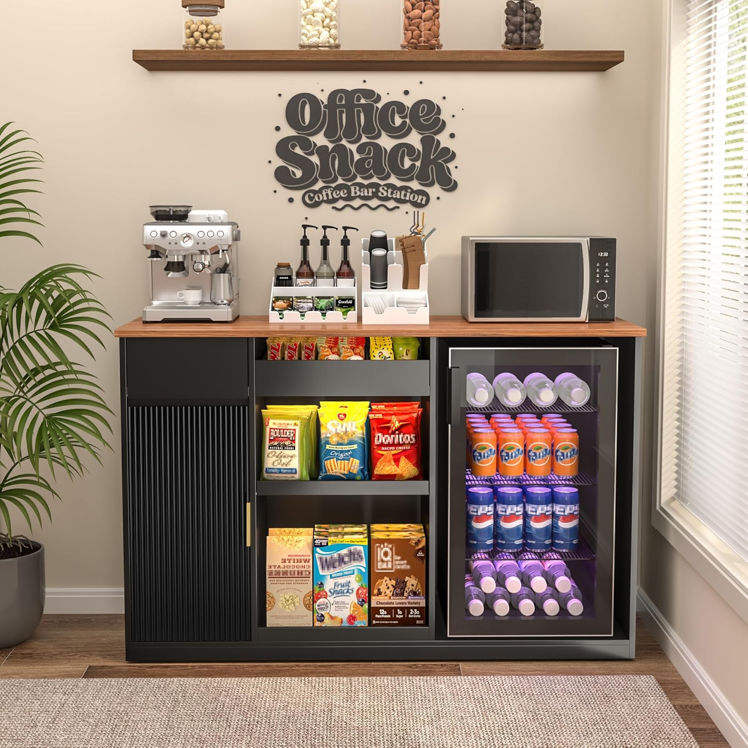 Snack Bar Cabinet with Fridge  - Home Bar And Cabinet のレビューと価格