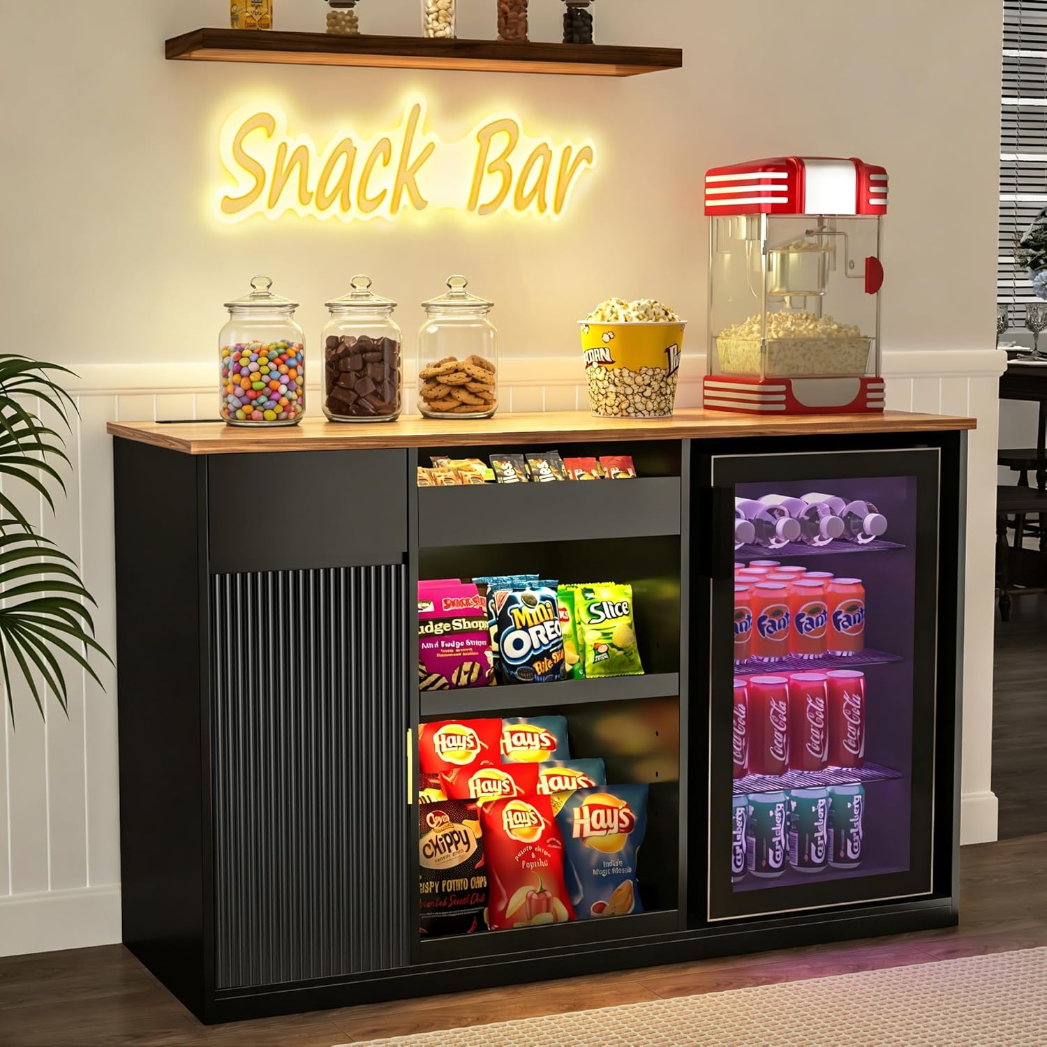 Snack Bar Cabinet with Fridge  - Home Bar And Cabinet のレビューと価格