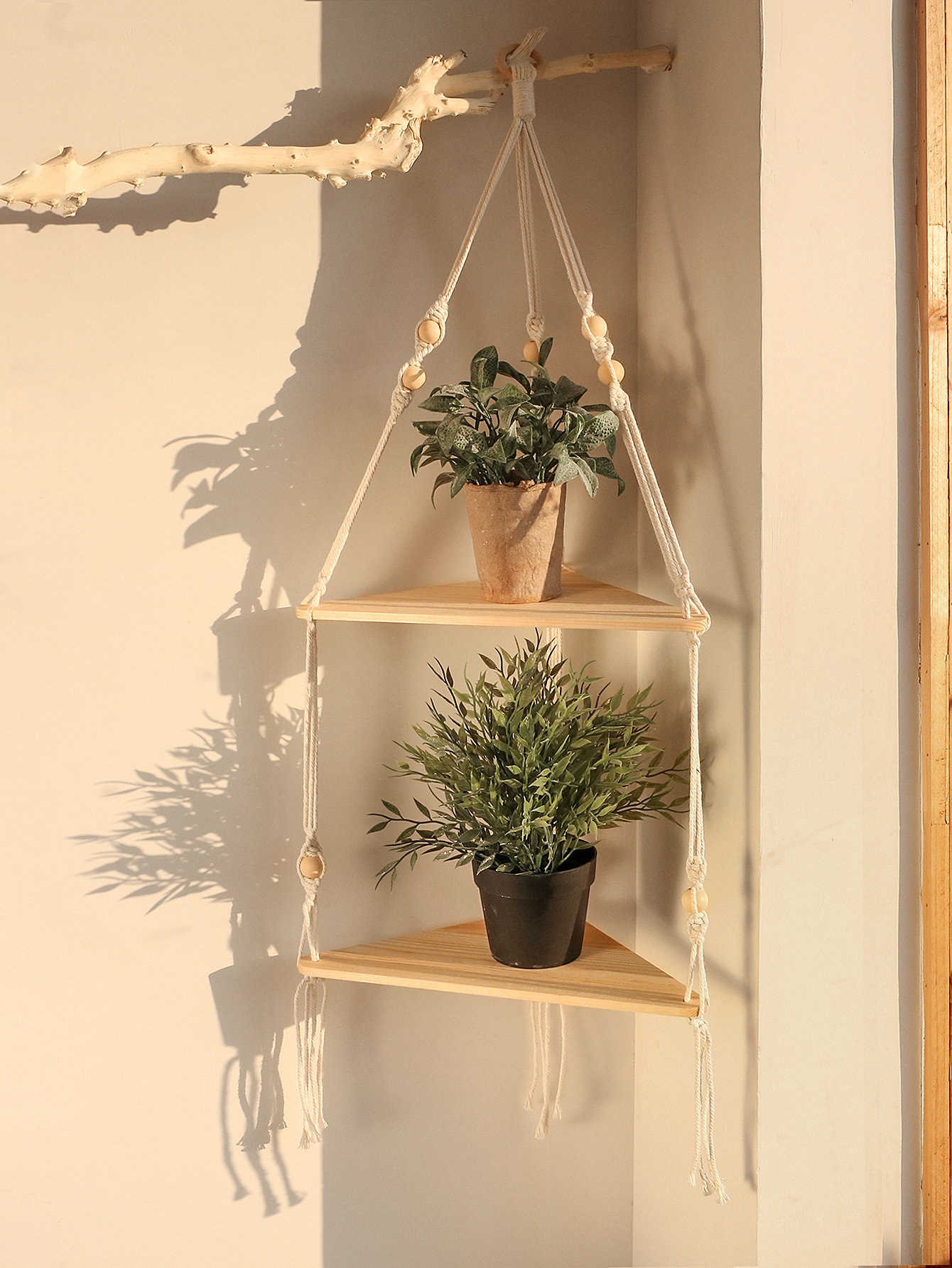 Wooden Corner Shelf Wall Decor - Home Bar Shelf のレビューと価格
