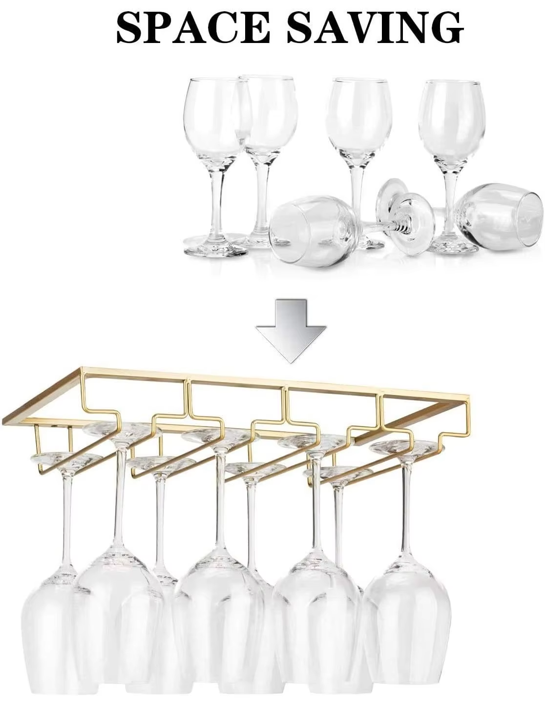 Wine Glass Hanger Rack for Bar - Home Bar And Cabinet のレビューと価格