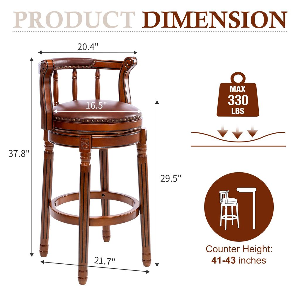 Bar Stools Modern Swivel Barst - Home Bar And Counter のレビューと価格