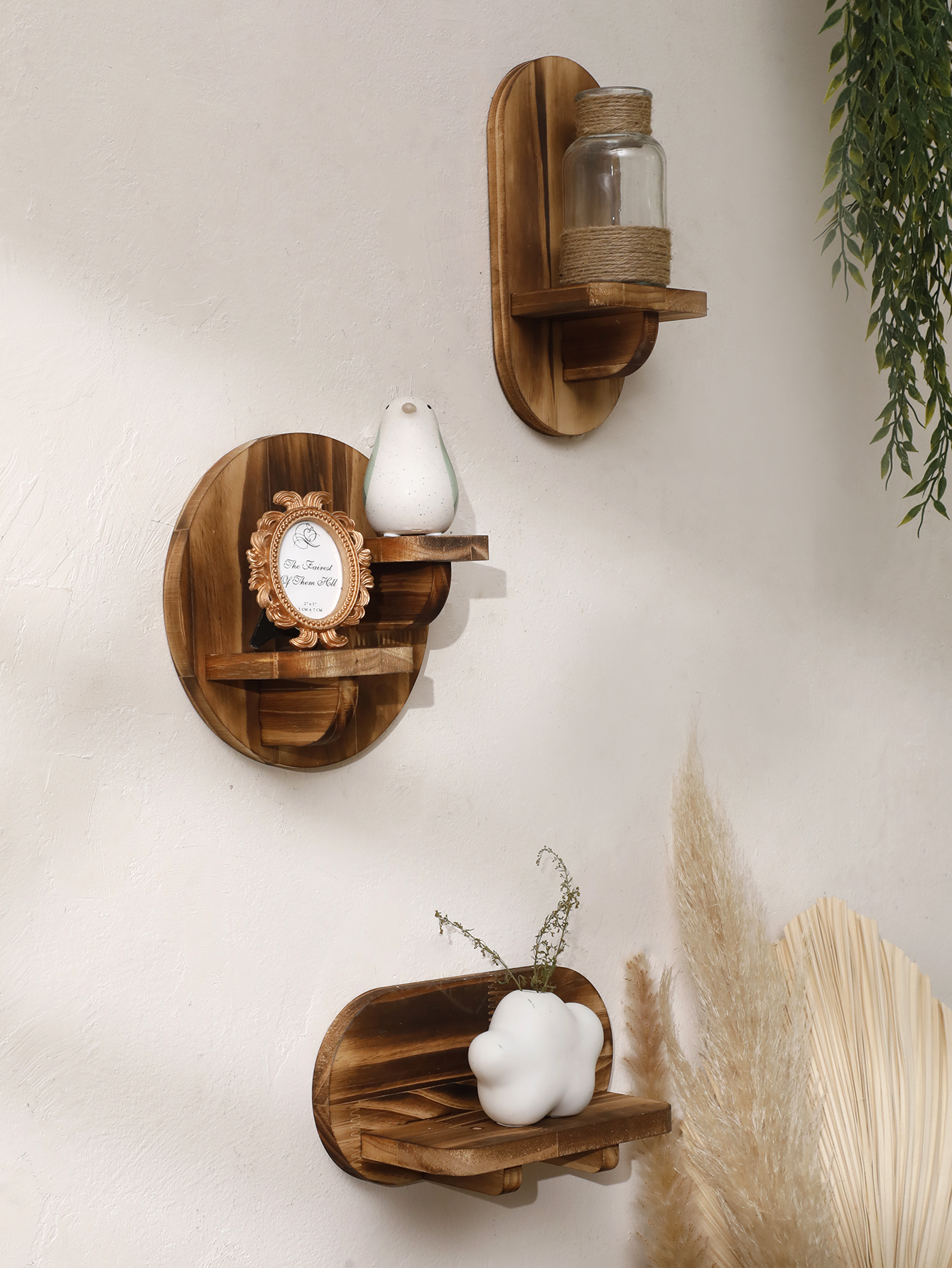 1/2-tier Wooden Shelves Oval C - Home Bar Shelves のレビューと価格