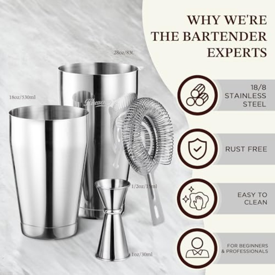Boston Cocktail Shaker Set 8-P - Boston Shaker Set のレビューと価格